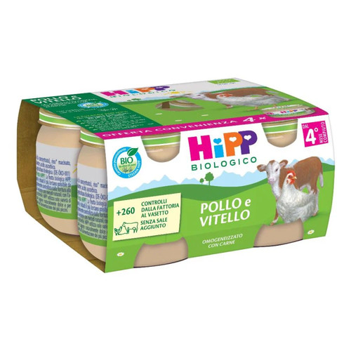 Hipp bio omog pollo vitel4x80g - hipp,