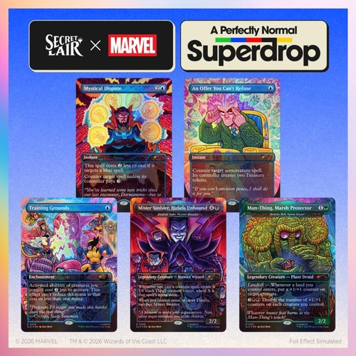 Mtg secret lair - lair, marvel: