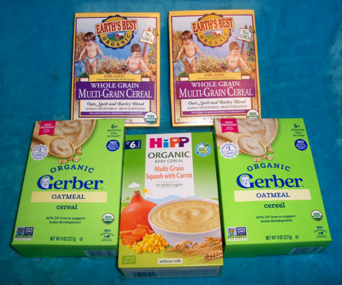 Lot organic baby cereals - of,